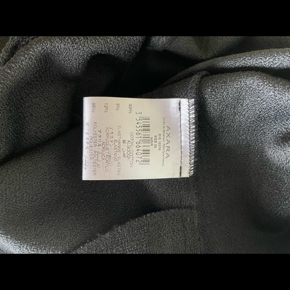 AXARA Women Black Cropped Pants 2/36 France NWOT - Picture 7 of 8